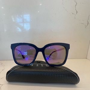 Diff eyewear Sunglasses Bella Royal Blue Purple Mirror Polarized Lens.